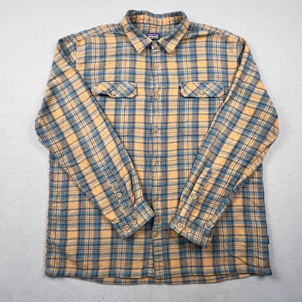 Patagonia Flannel Shirt Mens XL Plaid Organic Cotton Outdoor Gorpcore